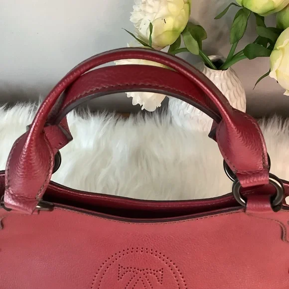 📛SOLD ON E..Y📛 🛍 CLASSIC CARTIER Burgundy Leather Marcello de Cartier Handbag - Picture 4 of 15